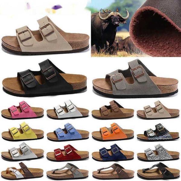 

designer sandals birk bostons clog arizona gizeh men women summer autumn slippers leather felt¡birkenstock¡sliders outdoor buckl, Black