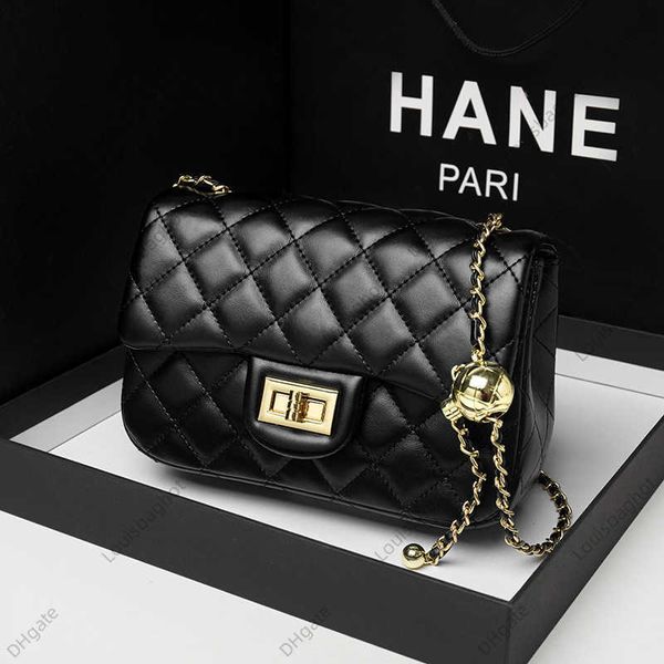 

fangpangzi xiaojinqiu bag crossbody bag women's bag xiaoxiangfeng lingge chain bag women's bag genuine leather bag
