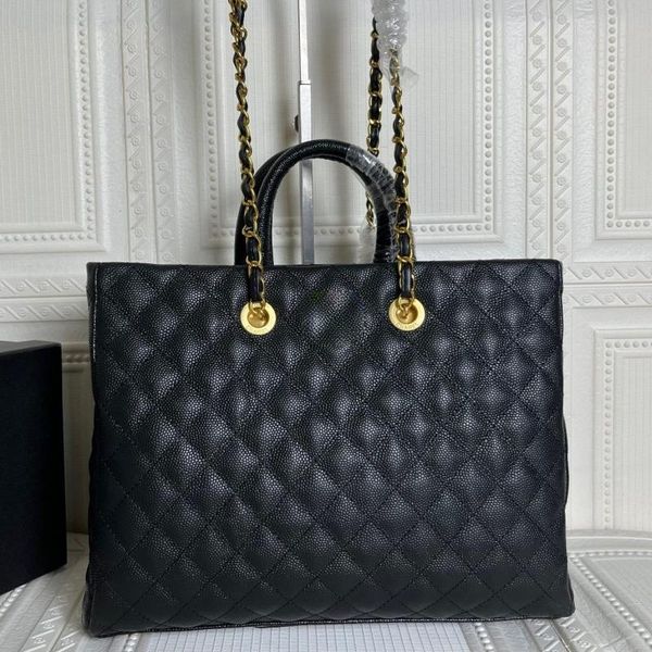 

designer tote bag high end luxury leather handbag 2023 women large capacity shopping bag cowhide spring summer shoulder bag large bag