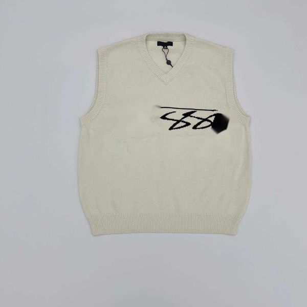 

men' tank correct fla 23s sweater vest knitted jacquard sweater tank vest v-neck men' and women' top, White;black
