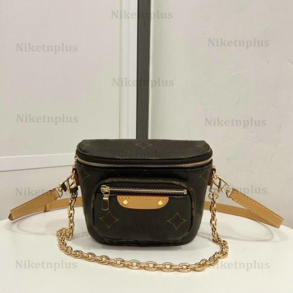 

2023 mini leather bumbag designer chain bum bag wallet purse whose embossed monograms pattern crossbody summery shades waist pouch bag belt