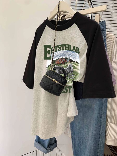 

women's t-shirt short sleeves tshirt designer t shirt lady hoodie letters printed cotton tee anine bing summer fashion women cresw neck, White;black