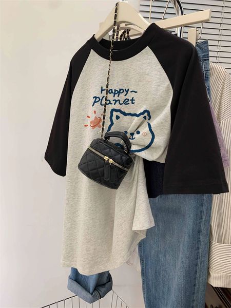 

women's t-shirt short sleeves tshirt designer t shirt lady hoodie letters printed cotton tee anine bing summer fashion women cresw neck, White;black