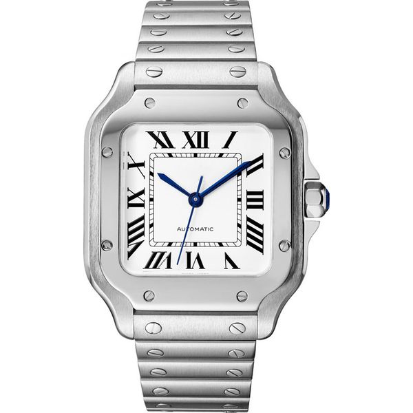 

watch fashion couple watches reloj hombre men's 39.8mm women's 35.1mm square dial mechanical work stable waterproof designer watch, Slivery;golden