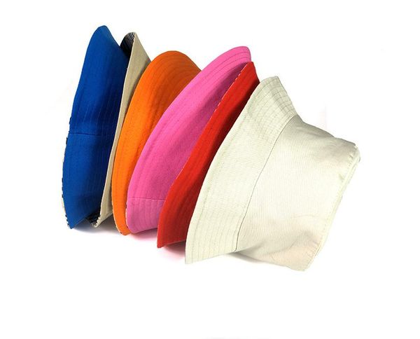 

travel fisherman leisure bucket hats solid color fashion men women flat wide brim summer cap for outdoor sport visor df247, Blue;gray