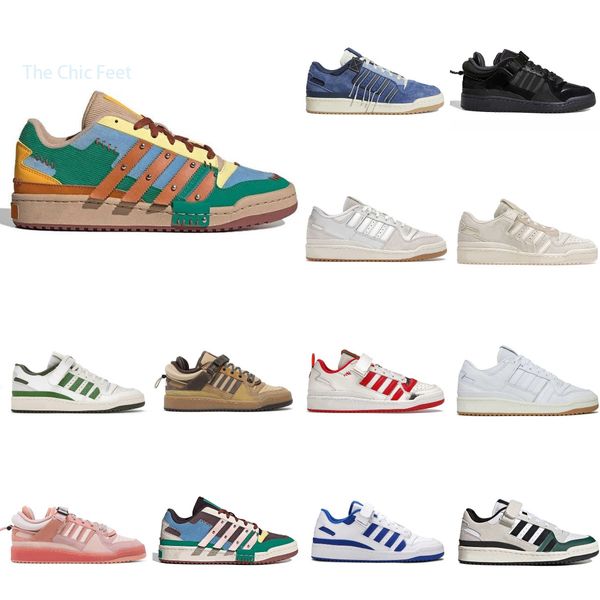 

og 5a designer men women casual sneaker bunny bad x forum buckle low core black easter egg patchwork crew green white gum sports sneakers si