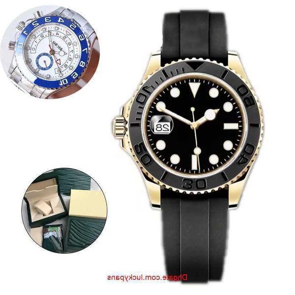 

designer r olax watches fancy 7a mens diver series watch automatic movement brown dial rose gold ceramic bezel twotone inlaid stainless stee, Slivery;black