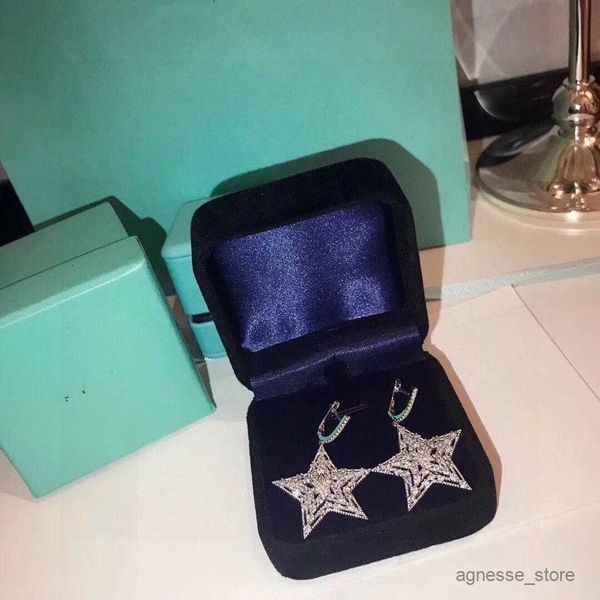 

stud luxury designer charm earrings sterling silver full butterfly dangle earrings for women jewelry with gift r230619, Golden;silver