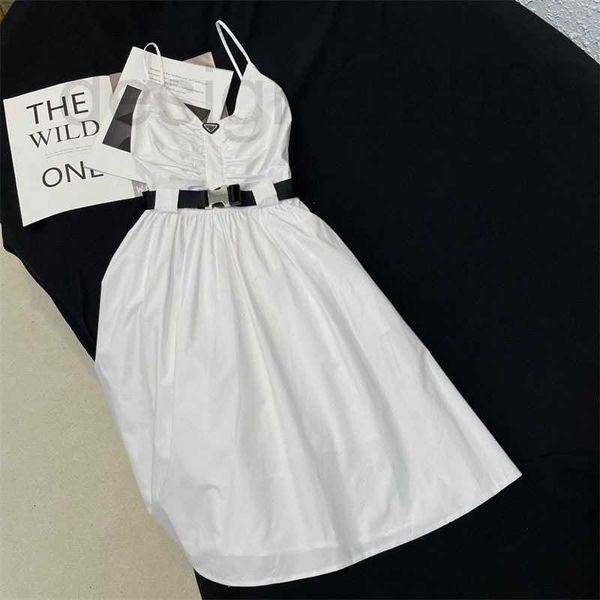 

basic & casual dresses designer summer new celebrity style sweet youth girl belt decoration sleeveless sling dress md89, Black;gray