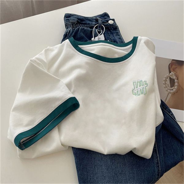 

women's t-shirt short sleeves tshirt designer t shirt lady hoodie letters printed cotton tee anine bing summer fashion women cresw neck, White;black
