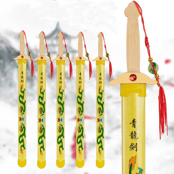 

63cm bamboo wooden sword toy with sheathed collection props performing cosplay props halloween a birthday gifts for kids