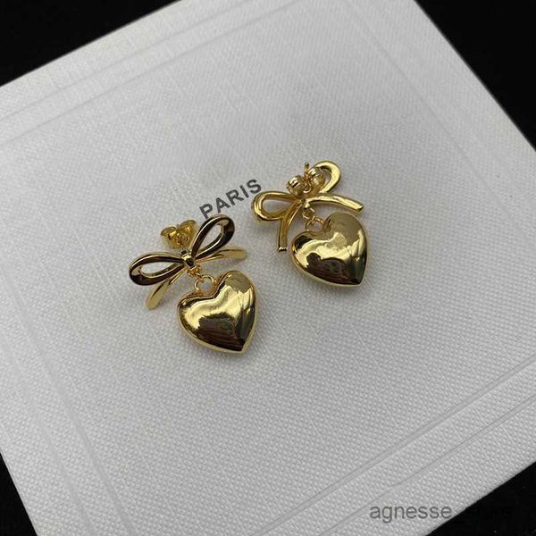 

stud women gold stud earring designer jewelry luxury heart for womens letter silver earrings hoops fashion r230619, Golden;silver