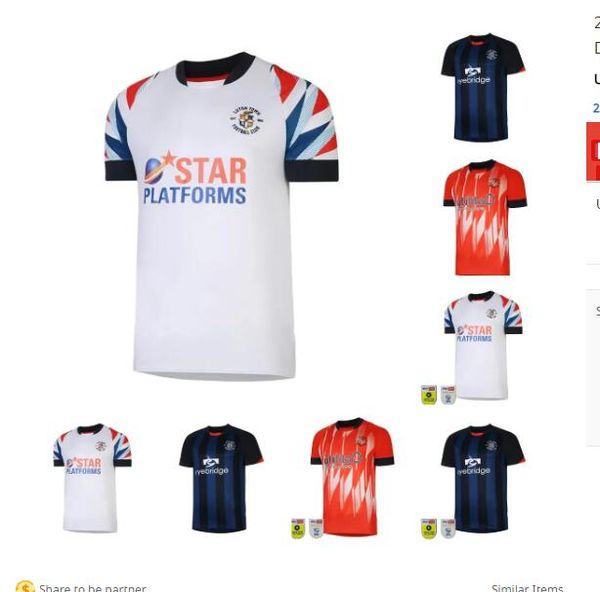 

23 24 luton town soccer jerseys bradley 2023 2024 burke hartson billy bingham curtis lansbury  donaghy berry givens mick mpanzu men uniform, Black;yellow