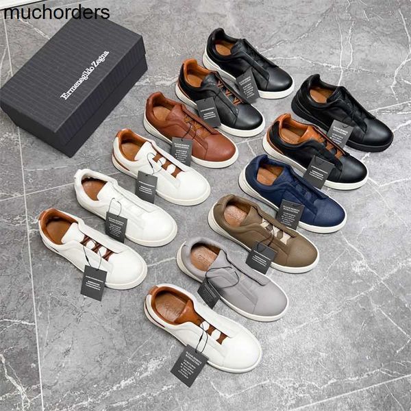 

zegna men's shoe board shoes men's casual shoes men's slip on new men's shoes fashion ultra light, Black