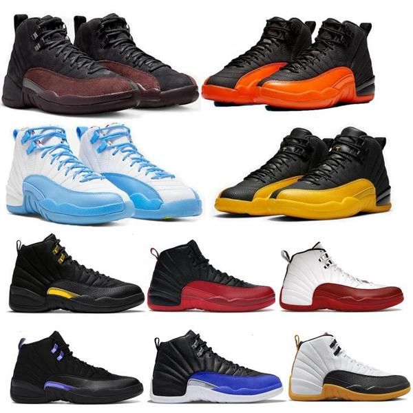 

jordens 12s retro basketball shoes jumpman 12 sneaker brilliant orange cherry black taxi playoffs university gold 2023 men women trainer 5.5