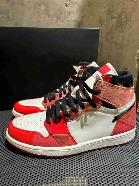 

sale basketball shoes outdoor sandals authentic jumpman 1 1s high og spiders man dv1748601 across the verse sports sneakers trainers mens wi, Black