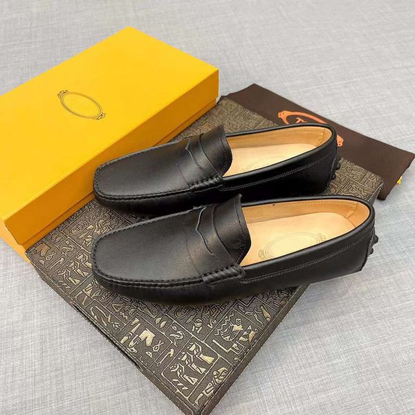 

fashion mens loafers dress shoes gommino runnings sneakers metal letters elasticd italy elasticated low leather designer walk drive athleti, Black