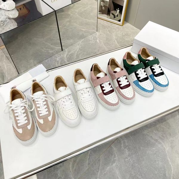 

high-end 2023 new leather round toe color matching thick bottom lace-up sports casual shoes versatile fashion sneakers, Black