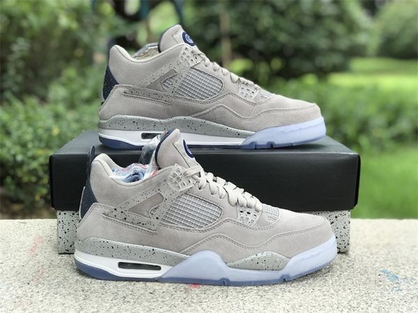 

designer shoes 4 georgetown pe mens basketball shoes 4s cool grey outdoor sports sneakers with original box, Red;white