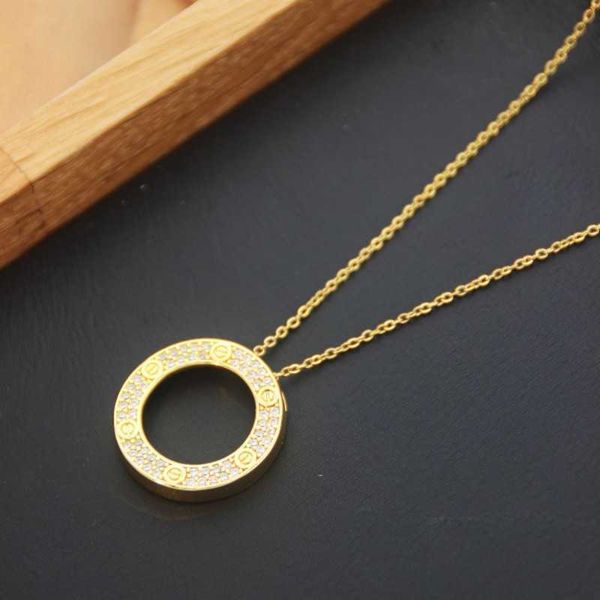 

counter quality ka jia man zirconium 18k gold ring necklace titanium steel chain colorless luxury and unique design collar, Silver