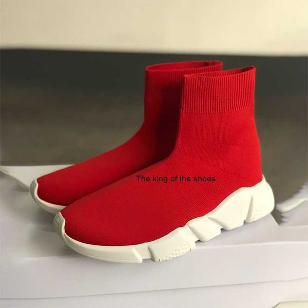 

2023 designer women men casual sock shoe runner knit socks runner shoes platform sneaker stretch black white graffiti dark navy trainers spo