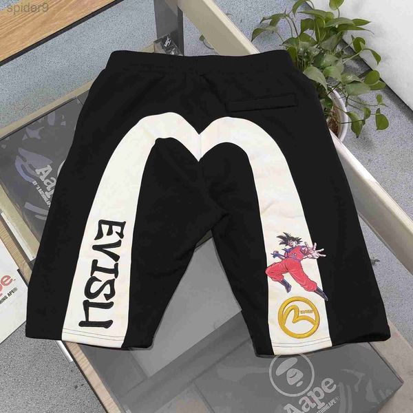

2023 summer new shorts fashion fushen capris printing brand japanese casual elastic rope m-xxl 1 8rhf, White;black