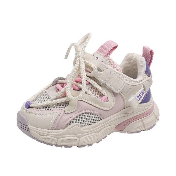 

athletic kids shoes sneakers tennis footwear summer girls single mesh breathable boys lightweight running f15741, Black