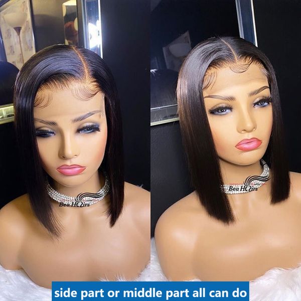 

straight lace front wigs for black women 150 lace frontal wigs closure wig bob wig human hair wigs, Black;brown