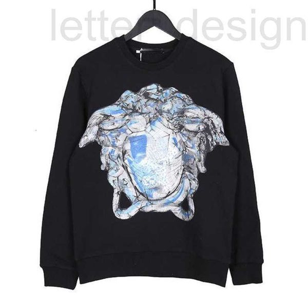 

men's hoodies & sweatshirts designer mens sweatshirt designer sweater american printed pullover coat round neck sweaters men women loos, Black
