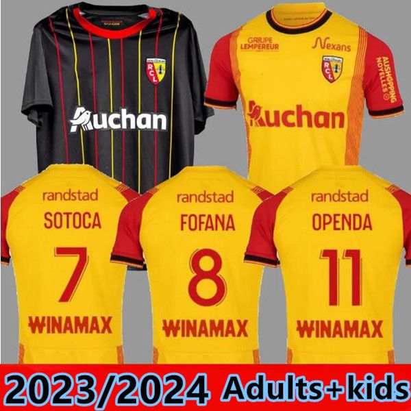 

23/24 rc lens sainte barbe soccer jerseys openda buksa kakuta sotoca fofana da costa maillot de foot medina oreba gradit frankowski 2023 202, Black;yellow