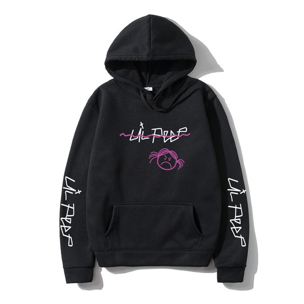 

lil peep hoodies love lil.peep men sweatshirts hooded pullover sweatershirts male/women sudaderas cry baby men hoodie streetwear, Black