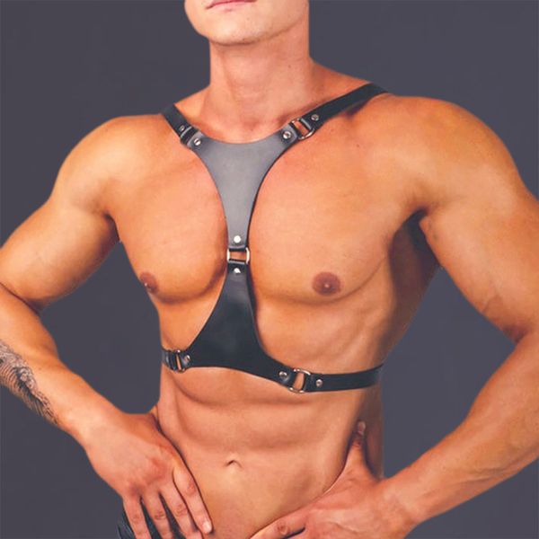 

men' tank high-level leather strap strap trim, White;black