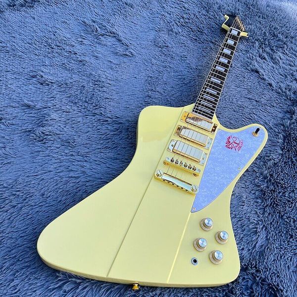 

custom beige firebird electric guitar metal guitar high quality