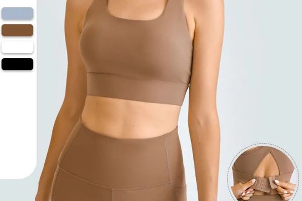 

designer clothing yoga vest new fitness sports underwear high strength support gathers shock - proof running sports underwear women clothing
