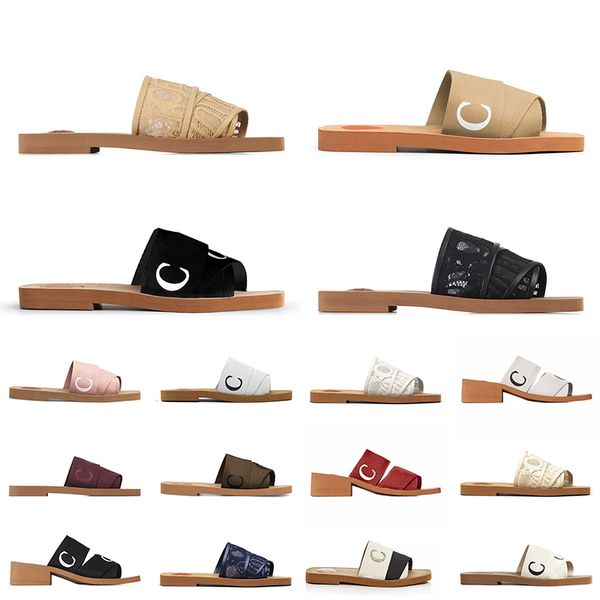 

designer slippers sliders slides sandals woody flat mule the maison's o signature adorns the inner sole the easy slip-on design makes t, Black