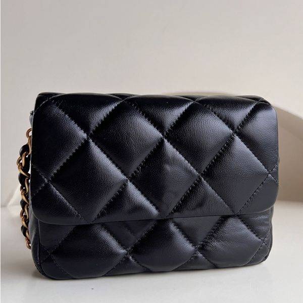 

designer 23 mini flap bag lambskin shoulder bag 18cm luxury chain bag high imitation underarm bag with box zc082