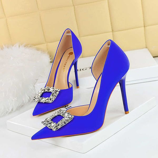 

women's high heel shoes fashion pumps green wine red blue purple party shoes with crystal diamond, Black