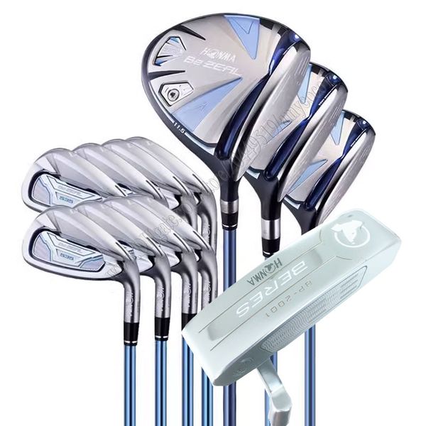 

new women golf clubs honma bezeal 535 complete set driver wood irons putter girl golf set l flex graphite shaft ing