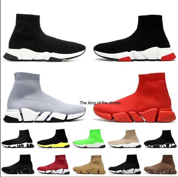 

designer socks speed runner 1.0 casual shoes fly knit platform mens black white sock shoe master womens sneakers classic speeds trainer spor