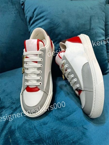 

2023 new luxury designers sneaker casual shoe white black leather womens mens high-quality flat lace up trainers sneakers size 35-46