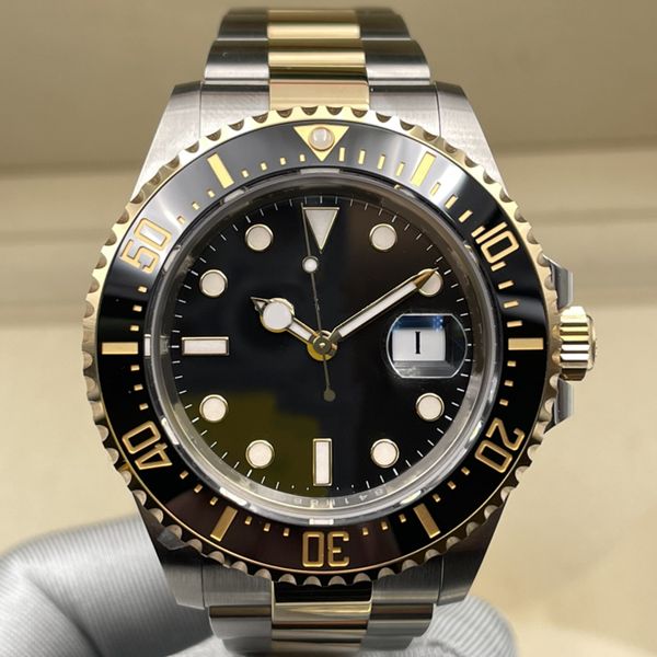 

wristwatches luxury mens watch sea gradient dial 44m gold dweller watch sapphire 904l stainless steel automatic mechanical waterproof lumino, Slivery;brown