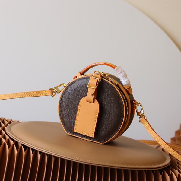 

designer crossbody bag genuine leather shoulder bag 13cm luxury round bag delicate knockoff women bag with box yl215