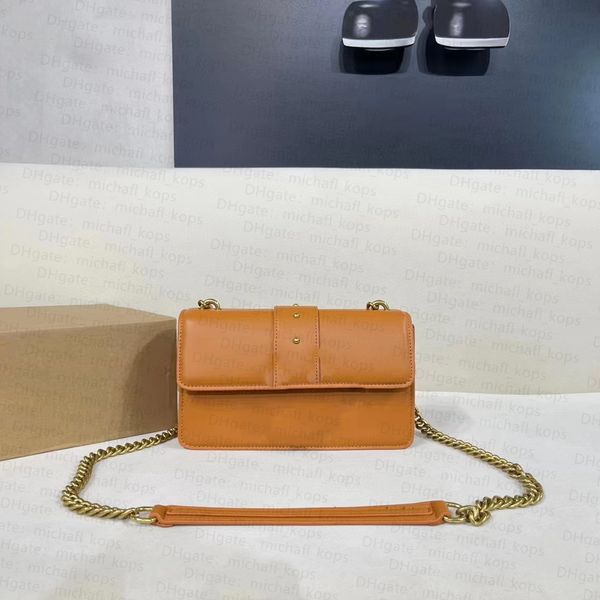 

swallow bag mirror quality genuine leather women's shoulder bag metal chain shoulder strap metal bird pattern buckle opening simple des
