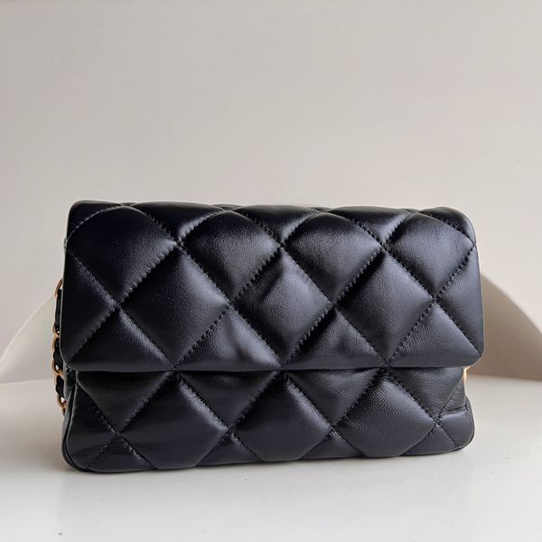 

designer shoulder bag lambskin 23 flap bag 21cm luxury chain bag high imitation underarm bag with box zc083