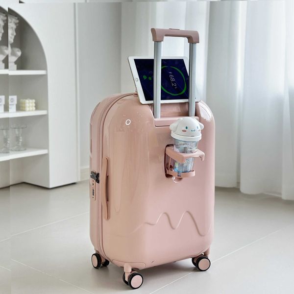 

bubble luggage trolley box for women, 20 inch small and lightweight boarding case, student password box, travel box, leather box, 26 230619