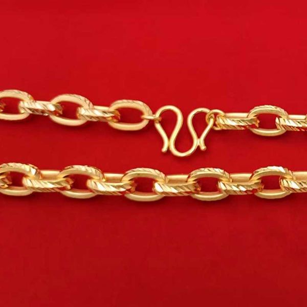 

selling funds 12mm c cardmian car flower copper plated ornament aggressive sand gold necklace inside and outside color, Black