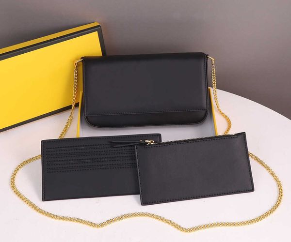 

r shoulder bag fashion women mini clamshell chain handbag purse classic three-piece crossbody bag clutch card bags high-quality 80020