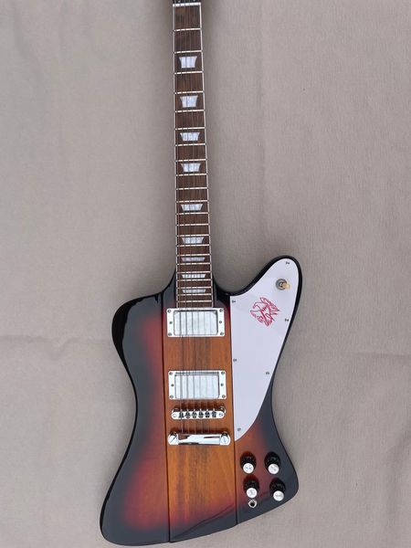 

real sthunderbird, firebird electric guitar, sunset color, body jazz, vibrato, bridge, pull plate, 2 pickups