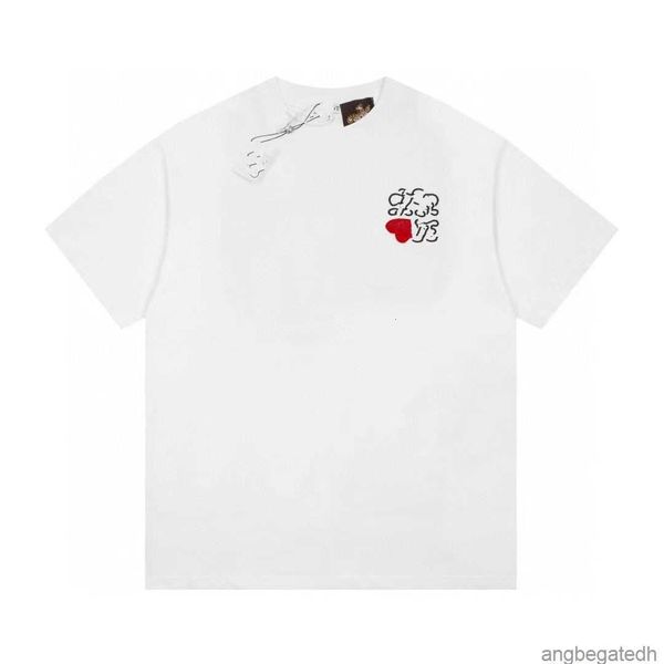 

2023 new style men's t-shirt fashion designer embroidery on the chest men's and women's high-quality casual short sleevesj0cc, White;black