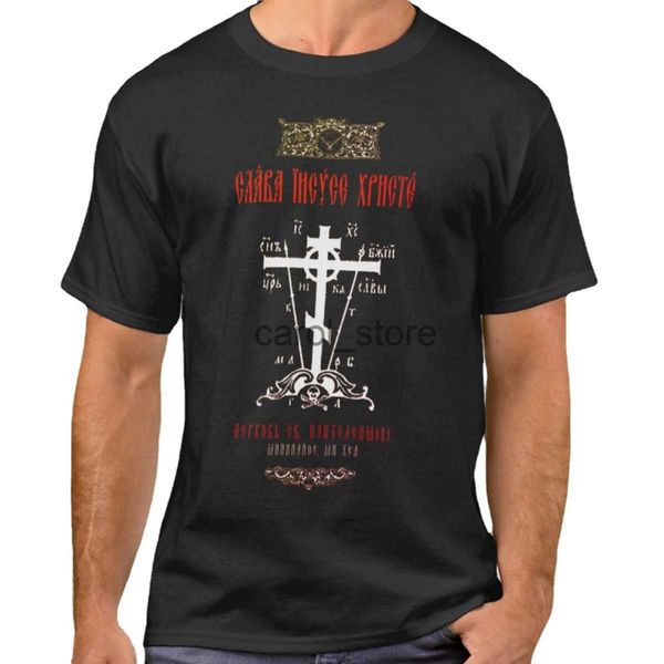 

men's t-shirts russian orthodox cross t-shirt summer cotton short sleeve o-neck t shirt new s-3xl j230619, White;black